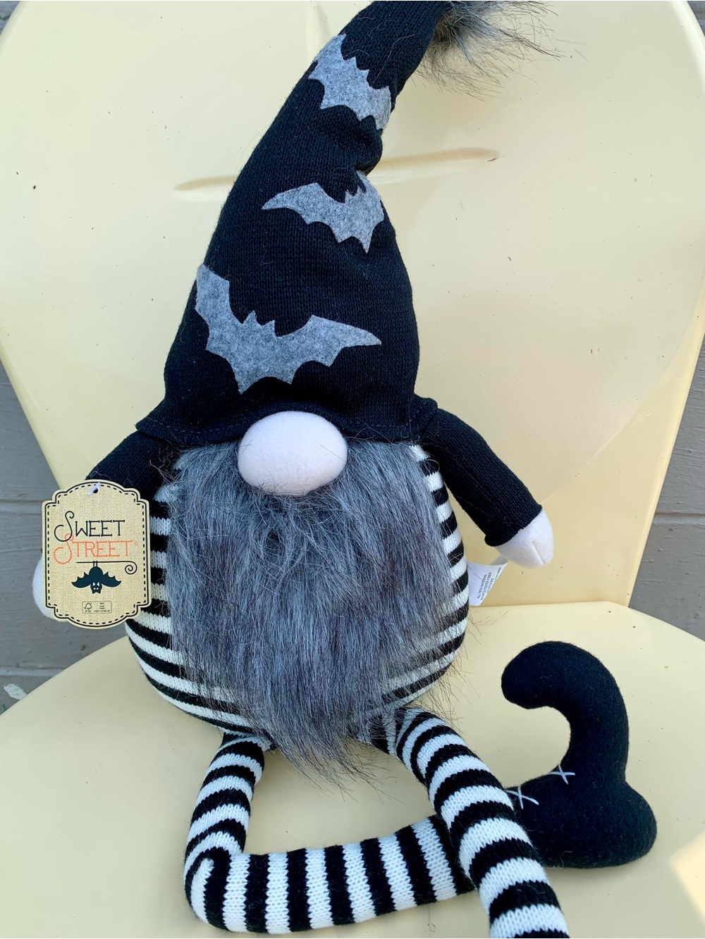 Black & Gray Bat Gnome Holiday Décor